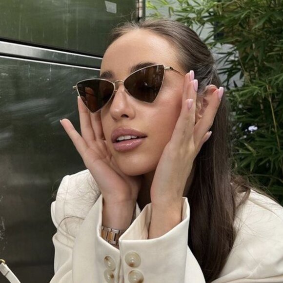 NEW SL303 JERRY 011 SAINT LAURENT SUNGLASSES GOLD WOMEN EYEWEAR SL 303 JERRY 011 - Picture 3 of 5